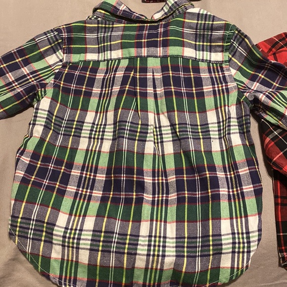 Lot of 3 Baby Boys 18 month plaid button down shirts - Chaps - Picture 7 of 10